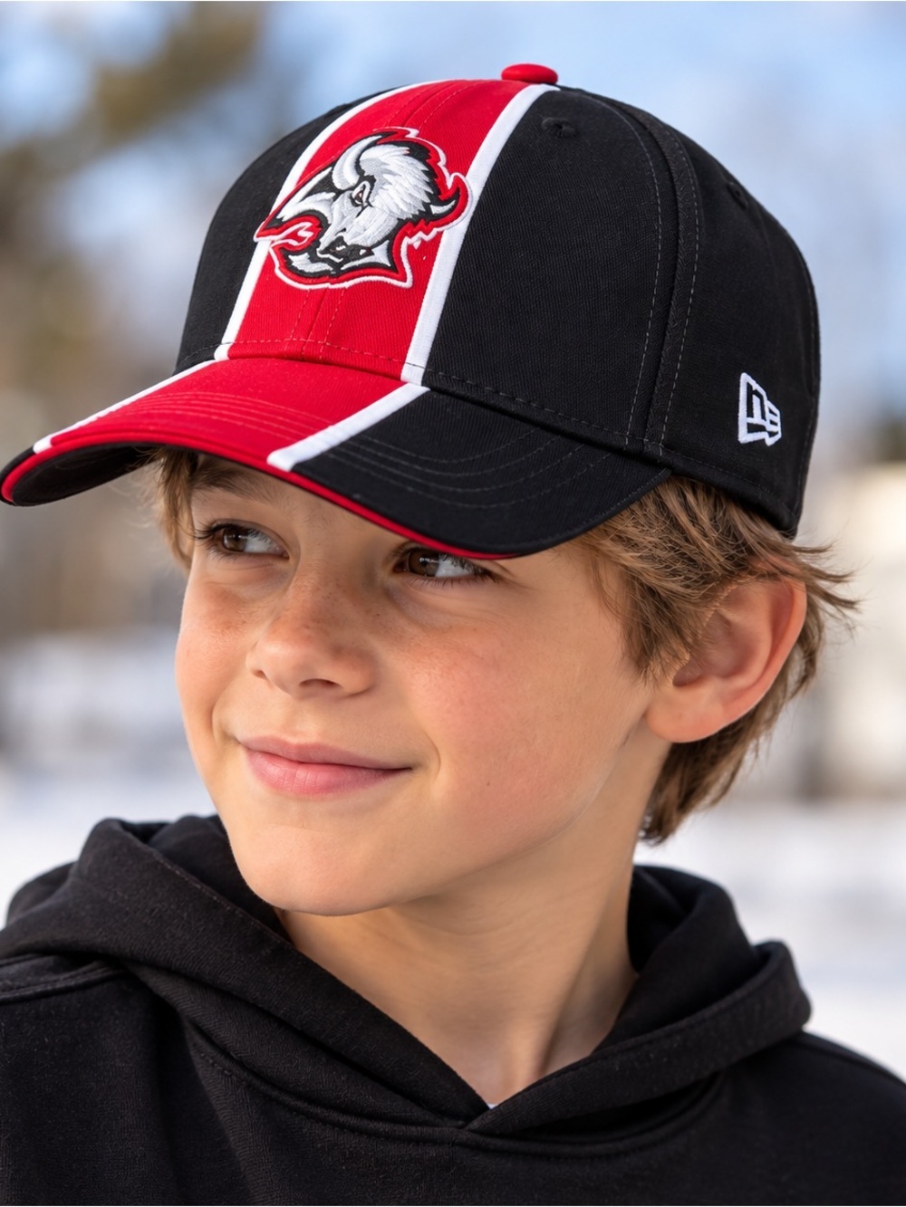 BUFFALO SABRES Goat Head Hat Cap Kids One Size Adjustable New Era Fits